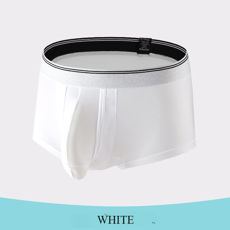 New Men's Underwear Ice Silk Cool Plus Size Mid-Waist Boxers Breathable Underpants Underpants for Men