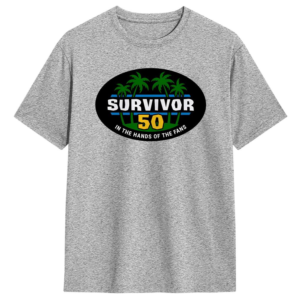 Survivor Season 50 Tshirts For Unisex Leisure Pure Cotton Tees Round Neck Short Sleeve T Shirt Plus Size Clothing