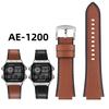 18-мм ремешок для часов Casio AE1200 AE-1200 AE-1200WH AE1300 AE1500 SGW-300 SGW-400 W-218 Браслет из натуральной кожи коровы Черный Красный Синий
