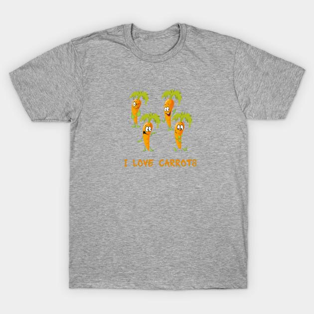 Unisex Fashion TShirt I Love Carrots Funny Vegetables Design Gift Idea Print TShirt Plus Size XS-6XL T-Shirt 100%Cotton Tops O Neck Short Sleeve Tees