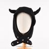 Осенне-зимняя теплая шапка Yabbie Imp Ears Lei Feng для мужчин и женщин из коровьего рога, панк-защита для ушей, на Хэллоуин
