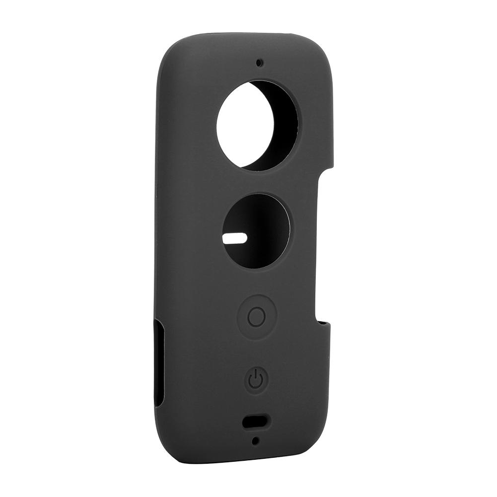 Sports Motion Camera Silicone Protective Case with Lens Cover for Insta360 One XBlack