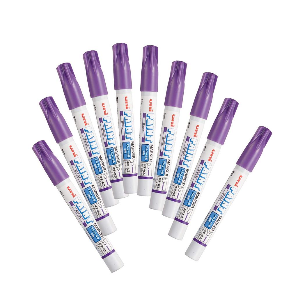 Mitsubishi Pencil Uni Alcohol Paint Marker Medium Point Purple 10 Pieces PXA200.12