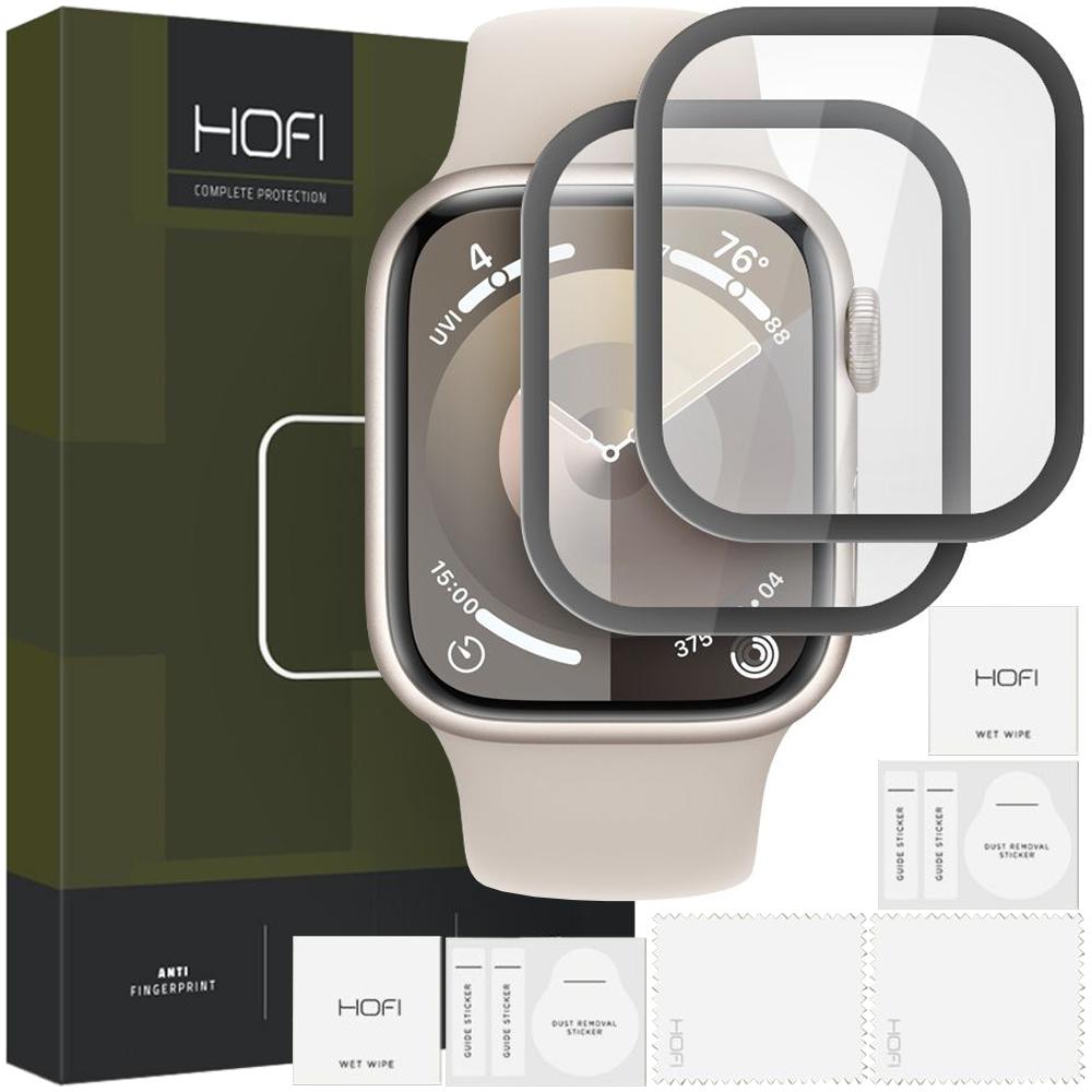 Szkło Hybrydowe Hofi Hybrid Pro+ 2-Pack Apple Watch 7 / 8 / 9 (41 Mm) Black