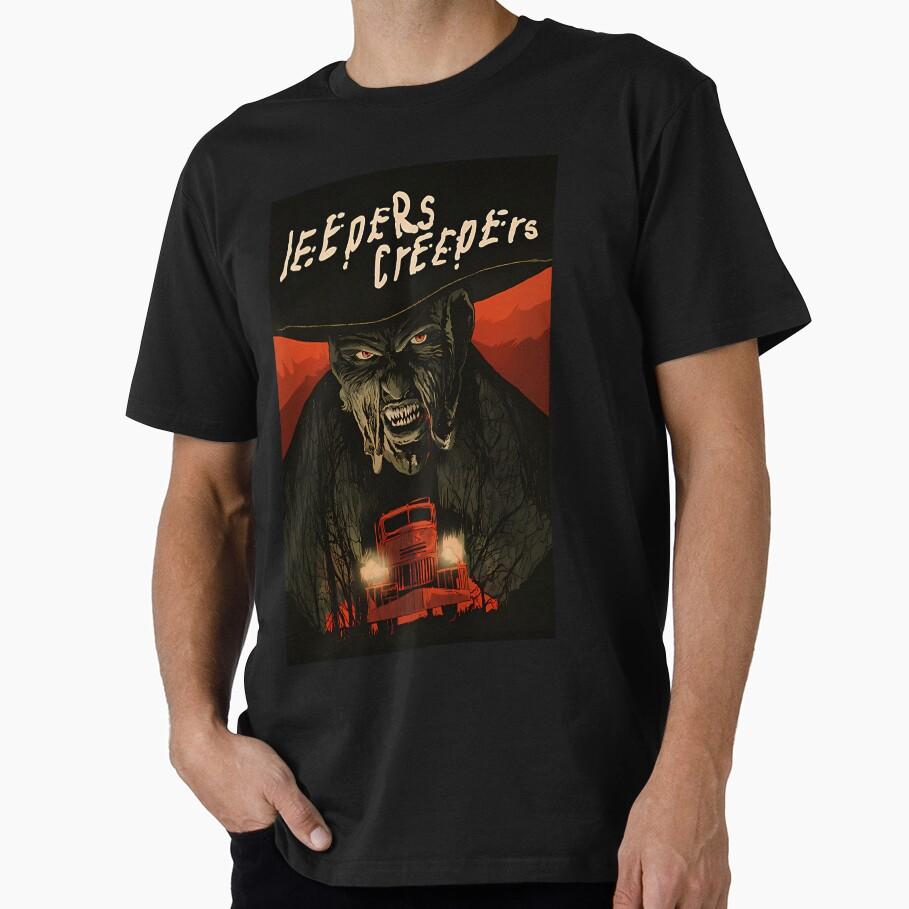 college students  Cotton T-shirt Horror movie Jeepers Creepers Spooky Film Scary Halloween Gift T shirt for men Large size Tops 100% c Unisex,gift,Top