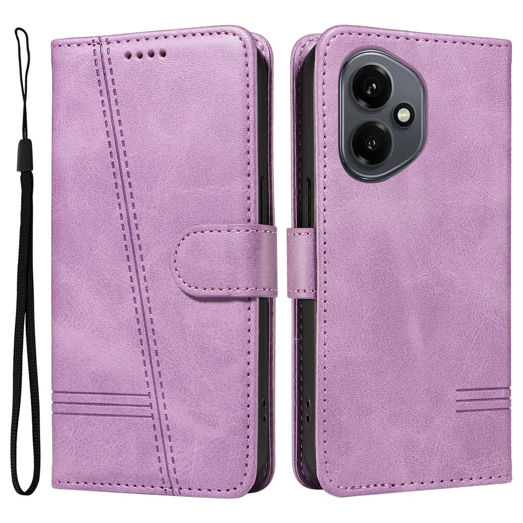 Для Honor 400 5G (Глобальный) Кошелек Чехол Т-образные линии Кожаный Чехол для телефона Подставка