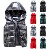 Cotton Vest, Children's Autumn And Winter Thick Warm Hooded Vest, Colored Stitched Vest