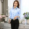 Womens Office Lady Shirt Female Chiffon Slim Blouse Plus Size Casual Long Sleeve Shirts Lady Simple Style Tops Clothing