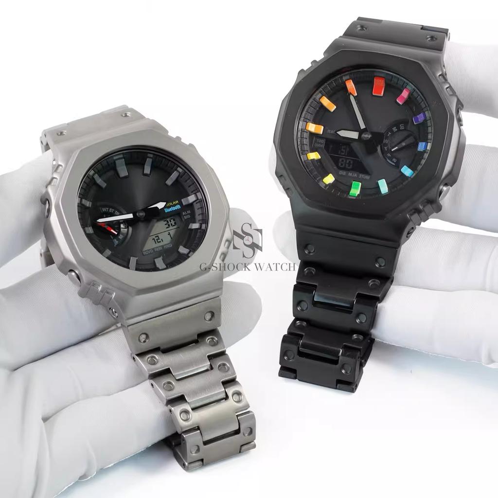 Ультралегкий титановый сплав корпус+ремешок комплект Для Casio GA2100 GA2110 DW5600/5610 GA-2100 DW-5600 GA-B2100 Металлический безель ремешок для часов