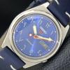 5 AUTOMATIC 7009A JAPAN MENS VINTAGE ARABIC BLUE DIAL WATCH A702652-1 R209-a702652