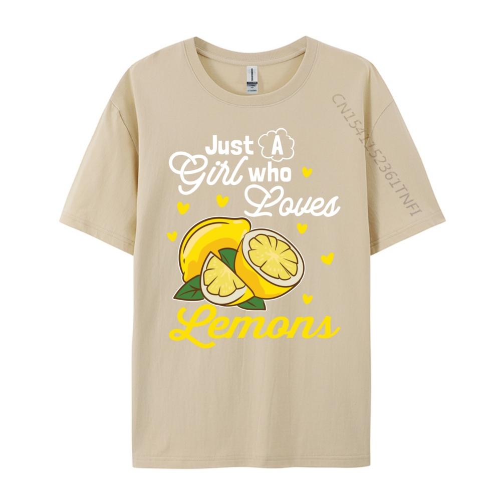 Just A Girl Who Loves Lemons Brand T Shirt Original Unisexs Tshirts 4th Of July Graphic Cotton Streetwear Short Sleeve