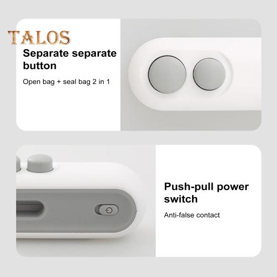 Mini Bag Sealer 2-in-1 Rechargeable Bag Sealing Machine for Snack Bags Portable Handheld Food Sealer Heat Sealing Cutting Plastic Bag