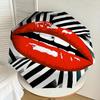 1pc Lips Stripes Automatic Open/Close Umbrella with Windproof, 8-Rib Sturdy Canopy, Durable Ribs, Fashionable Design1209A