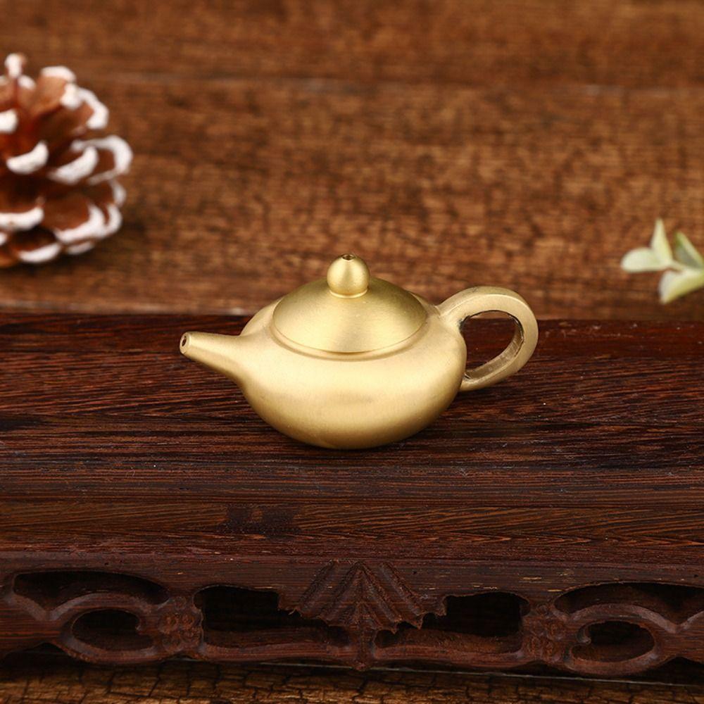Office Tea Set Copper Ornaments Brass Small Teapot Small Item Organizer Metal Handicrafts