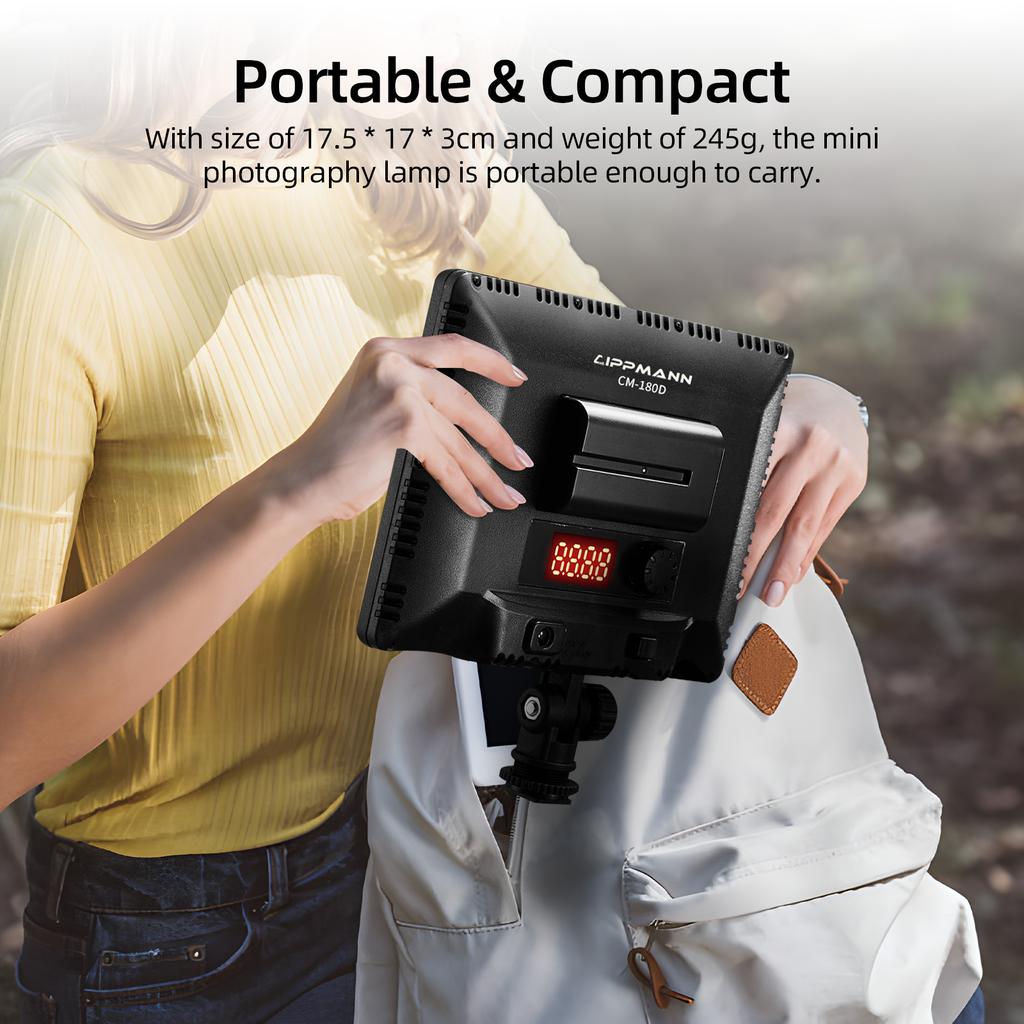 Мини-лампа для фотосъемки 12 Вт, светодиодная лампа с регулируемой яркостью, портативная лампа для видеоблога, 1120 светодиодных бусин, серия NP-F, аккумулятор