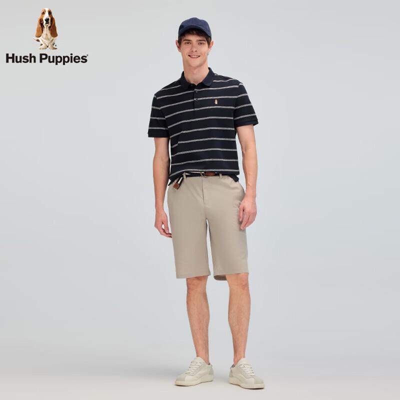 Мужская легкая хлопковая футболка-поло с коротким рукавом Hush Puppies