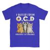 I Suffer From Ocd Obsessive Cat Disorder Unisexs T Shirts Tee Shirt Short Sleeve Round Collar Tshirts Cotton Plus Size Clothes