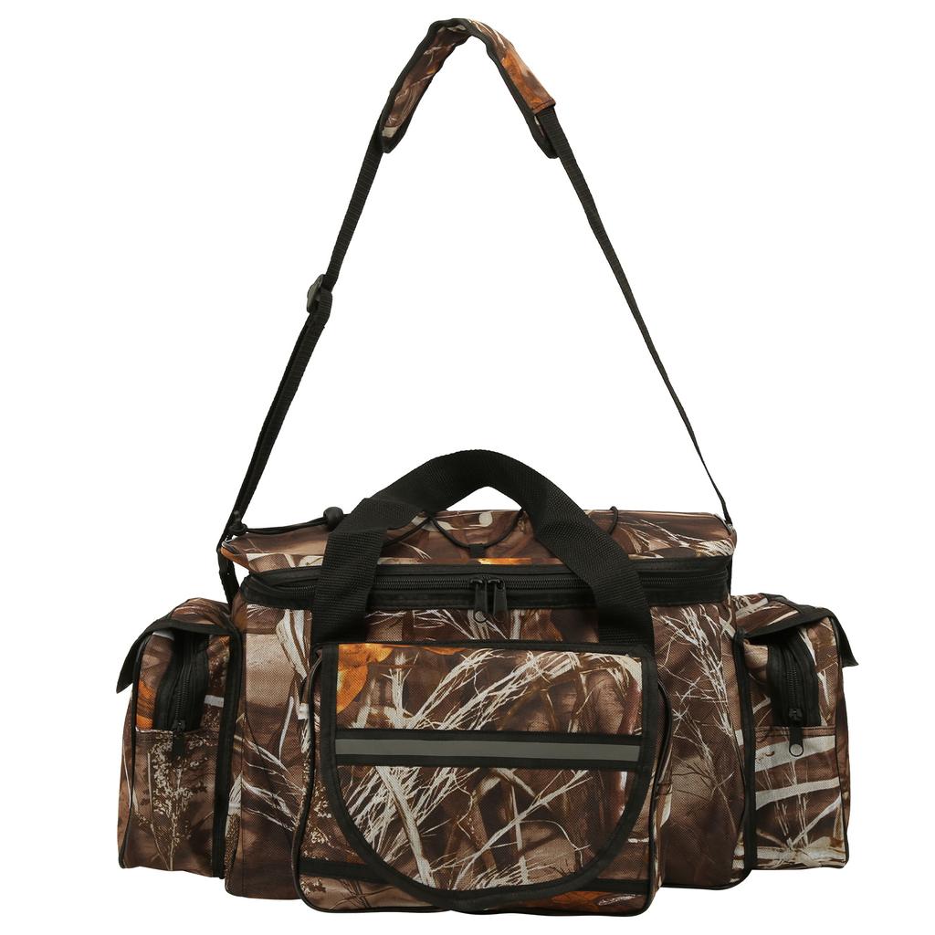 Сумка из ткани Оксфорд Большой вместимости Многофункциональная наплечная сумка Карманы для хранения рыболовных приманок