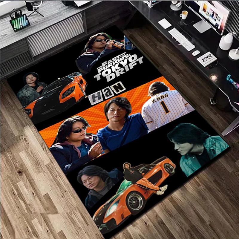 Tokyo Drift: Fast Furious Carpet Office Decorative Carpet For Living Room Bedroom Door Mat Floor Rug Computer Chair Area Rug
