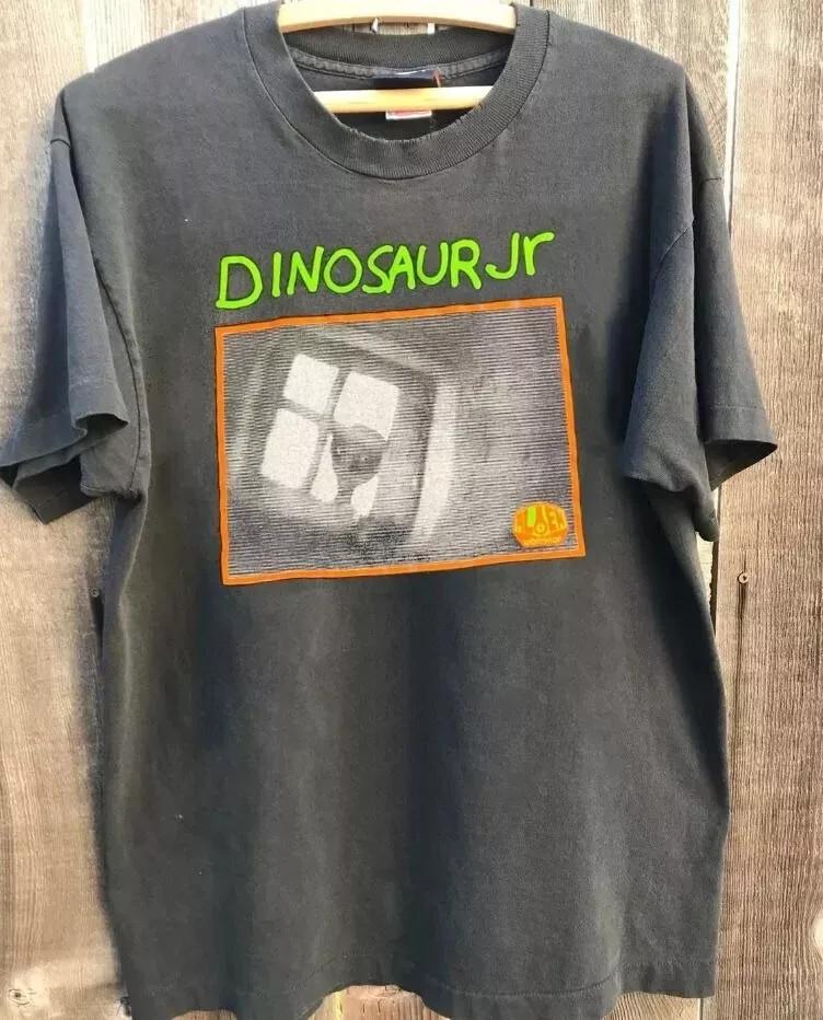 Угольно-черная футболка с логотипом рок-группы Dinosaur Jr. Полный размер S5XL Унисекс