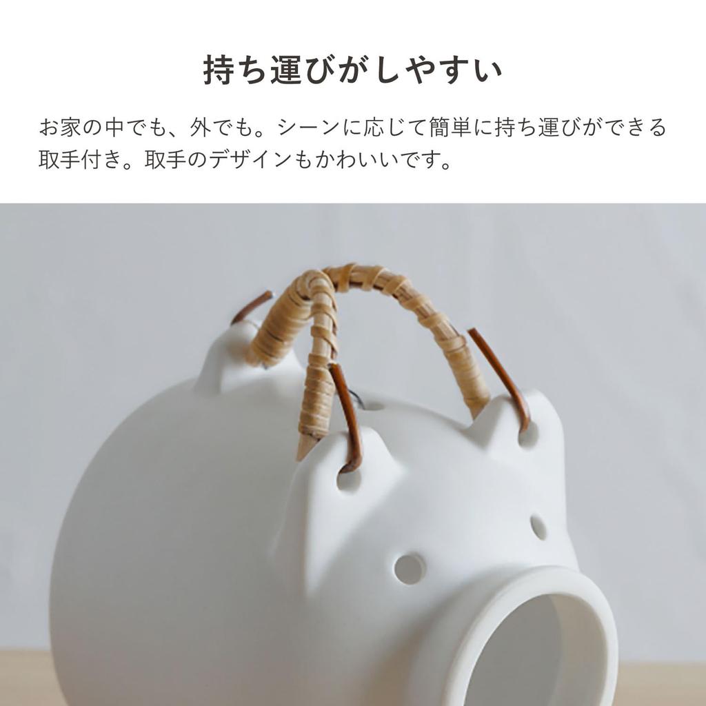 Kamoshika Tool Shop Mosquito Coil Holder, Mosquito Spear Pig, Ceramic, Banko Ware, Small Mosquito Spear Pig, White, OR-60-251