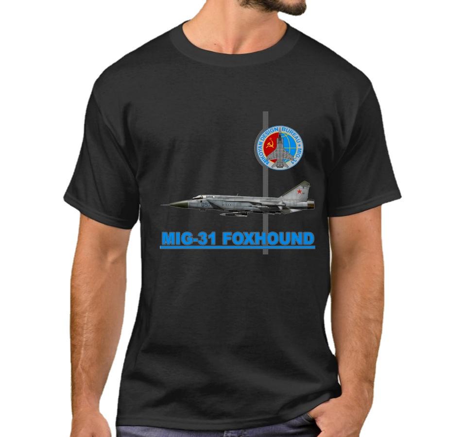 Soviet Russian MiG31 Foxhound Interceptor Fighter TShirt Summer Cotton ONeck Short Sleeve Mens T Shirt New S3XL