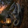 Настенный светильник Yousheng Solar Dragon, Винтажная смоляная уличная скульптура-светильник в виде дракона, Водонепроницаемый готический садовый фонарь для забора, двора, Декор на Хэллоуин
