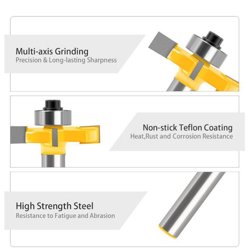 Фрезерный станок по дереву, хвостовик 8 мм, прямая концевая фреза, триммер для чистки Т-образных пазов, деревообрабатывающий инструмент, фреза