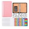 A6 File Folder PU Leather Work Record Book Multifunctional Loose Leaf Notebook  Conference Use