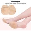 1 Pair Breathable Women's Invisible Toe Cover With Padding Toe Topper Liner Socks Non-Skid Bottom For High Heels Cushions