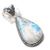 Republic Larimar Gemstone Handmade 925 Sterling Silver Pendant 2.36" M1d02