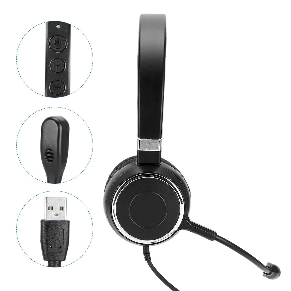 Телефонный трафик Наушники Call Center Communication Компьютерная гарнитура USB Проводное управление Чистый звук