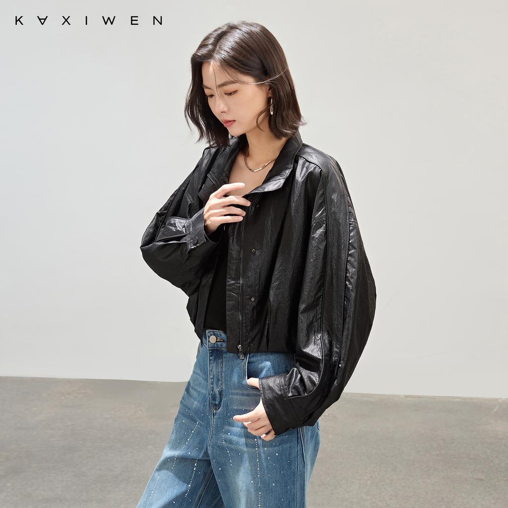 Outdoor sports style stand up collar jacket