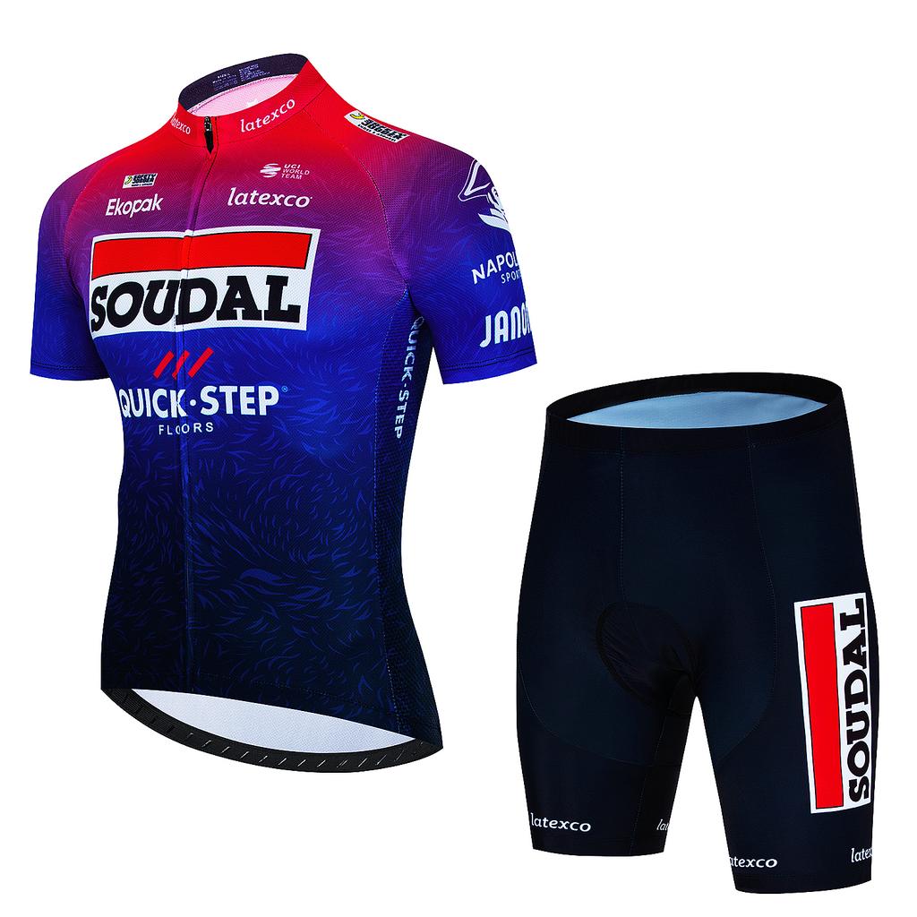 Men's Cycling Outfit Set SOUDAL Quick Step Clothing 2025 Bicycles Clothes Summer Bike Jersey Cycle Jacket Man Spring Shorts Bib