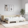 VidaXL Daybed with Pull-out Bed Cream 90x200 Cm Fabric 3196582