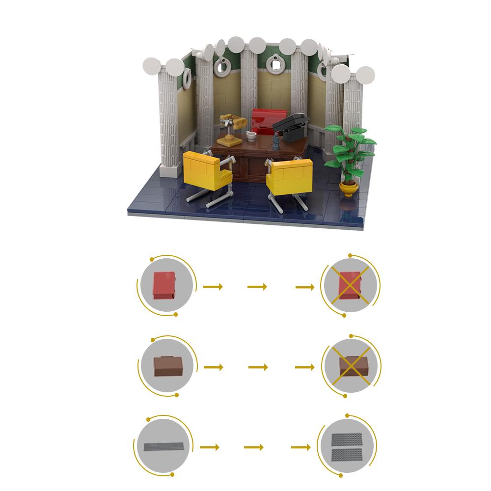 Gobricks MOC ТВ-сериал Лучше звоните Солу Офис Гудмана Во все тяжкие Уолтер Уайт Пинкман Строительный Блок Кубики Игрушка Подарок Ребенку