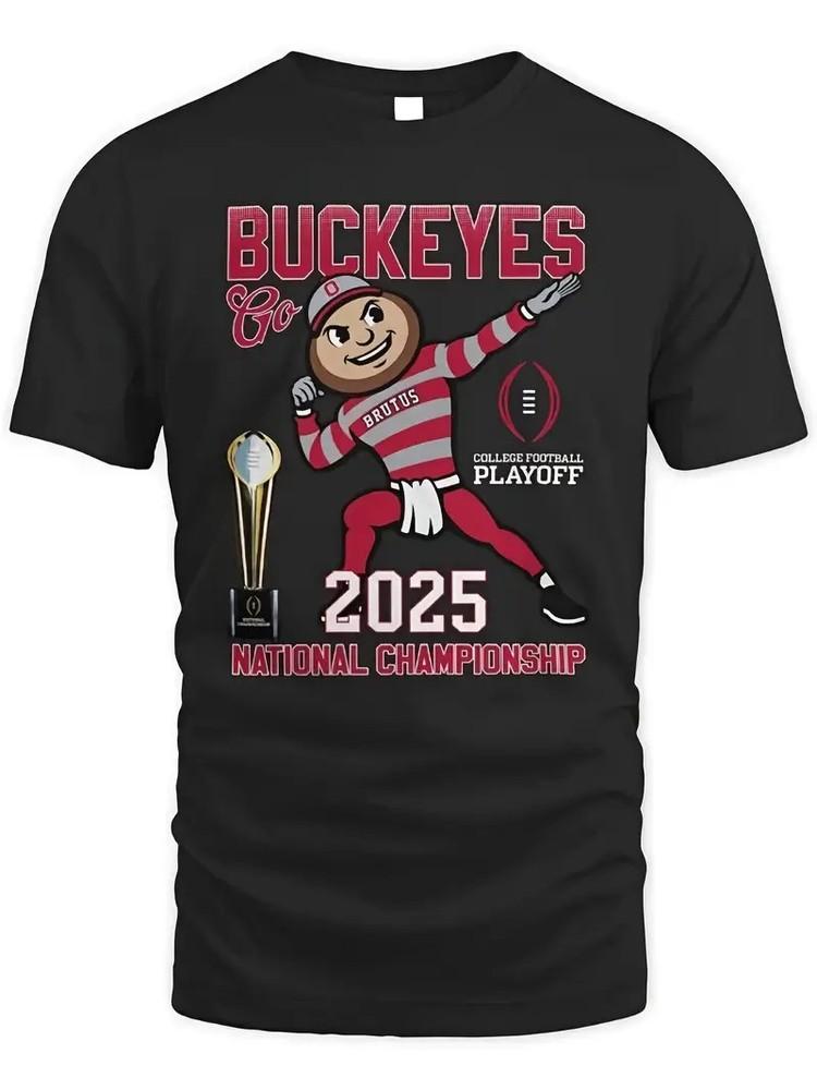 Ohio State Buckeyes 2025 Rose Bowl Champions Men039;s T-ShirtBlack Cotton Short Unisex T-Shirt