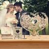 Романтичная деревянная книга для свадебных гостей с фоторамкой в виде сердца для девичника и празднования годовщины