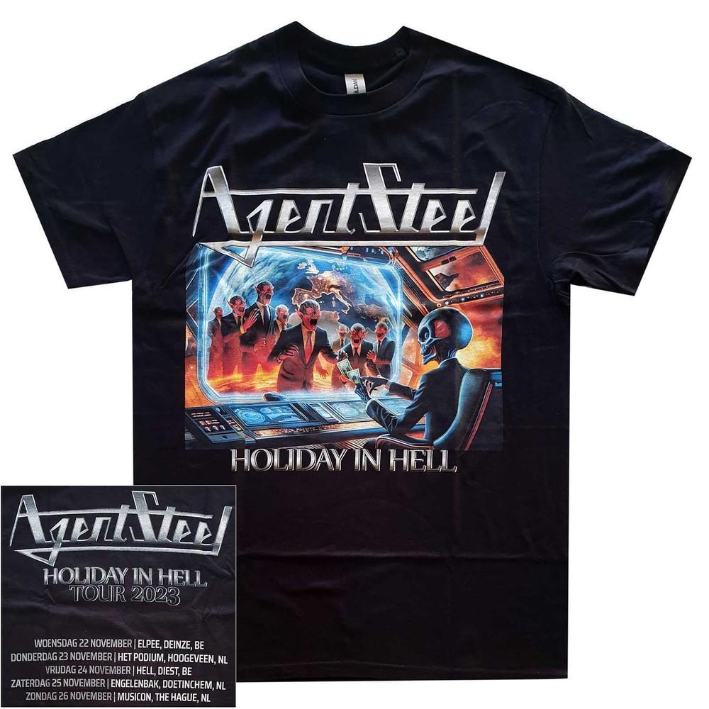 26 Agent Steel Праздник в Аду Тур Футболка S M L XL XXL Футболка Официальная Футболка Группы Унисекс Футболка