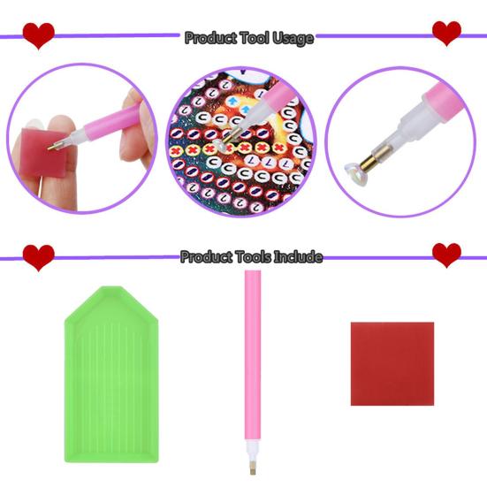 1 Set Cat Rhinestone Painting with Canvas Drill Tools Animal 5D Full Drill DIY Crafts Rhinestone Art Drawing Decoration Kit Beginners Adults Kids Gift