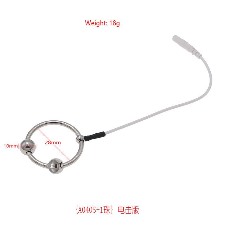 Кольцо из нержавеющей стали с бусинами, электрошоковое кольцо для пениса, униполярные аксессуары, импульсные игрушки для взрослых, инструменты для страсти, товары для взрослых