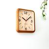KATOMOKU Muku Clock 19 Walnut Wall Clock with Continuous Second Hand, km-133WARC, 280mm x 220mm (Radio-Controlled Clock)