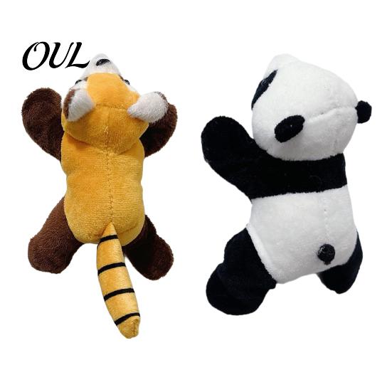 Animal Fridge Magnet Plush Decoration, Stuffed Panda Magnetic Ornament, Decor Raccoon Shape Refrigerator for Home Kitchen Door