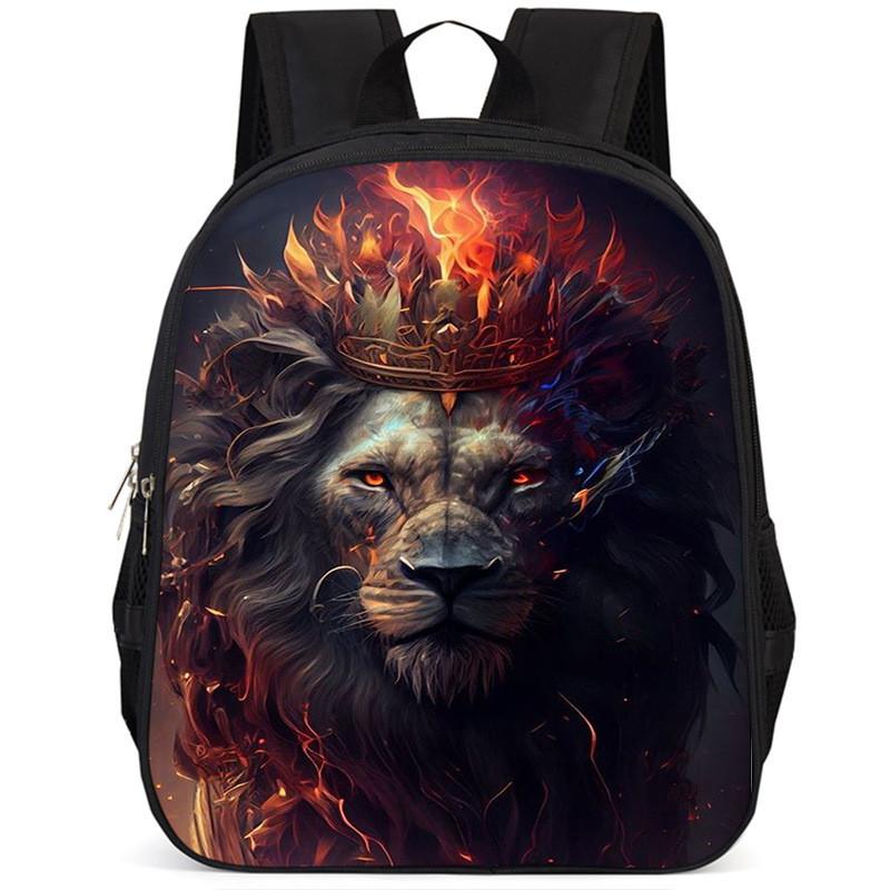 Вместительный школьный рюкзак Lion 15 дюймов из ткани Оксфорд для детей, легкий и эргономичный