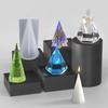 Ring Holder Cone Resin Mold Pyramid Silicone Candle Molds for Resin Casting Soap Aromatherapy Candle Jewelry Making DIY