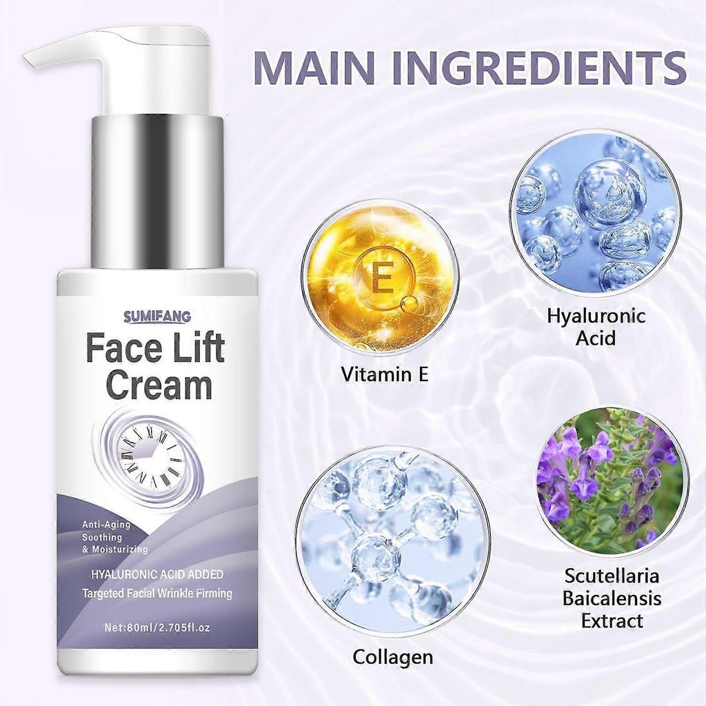 Instant Face Lift Cream with Hyaluronic Acid, Temporary Face Lift Tightening Cream, Anti-aging Serum, Moisturizing&Smoothing Fine Lines and Wrinkles