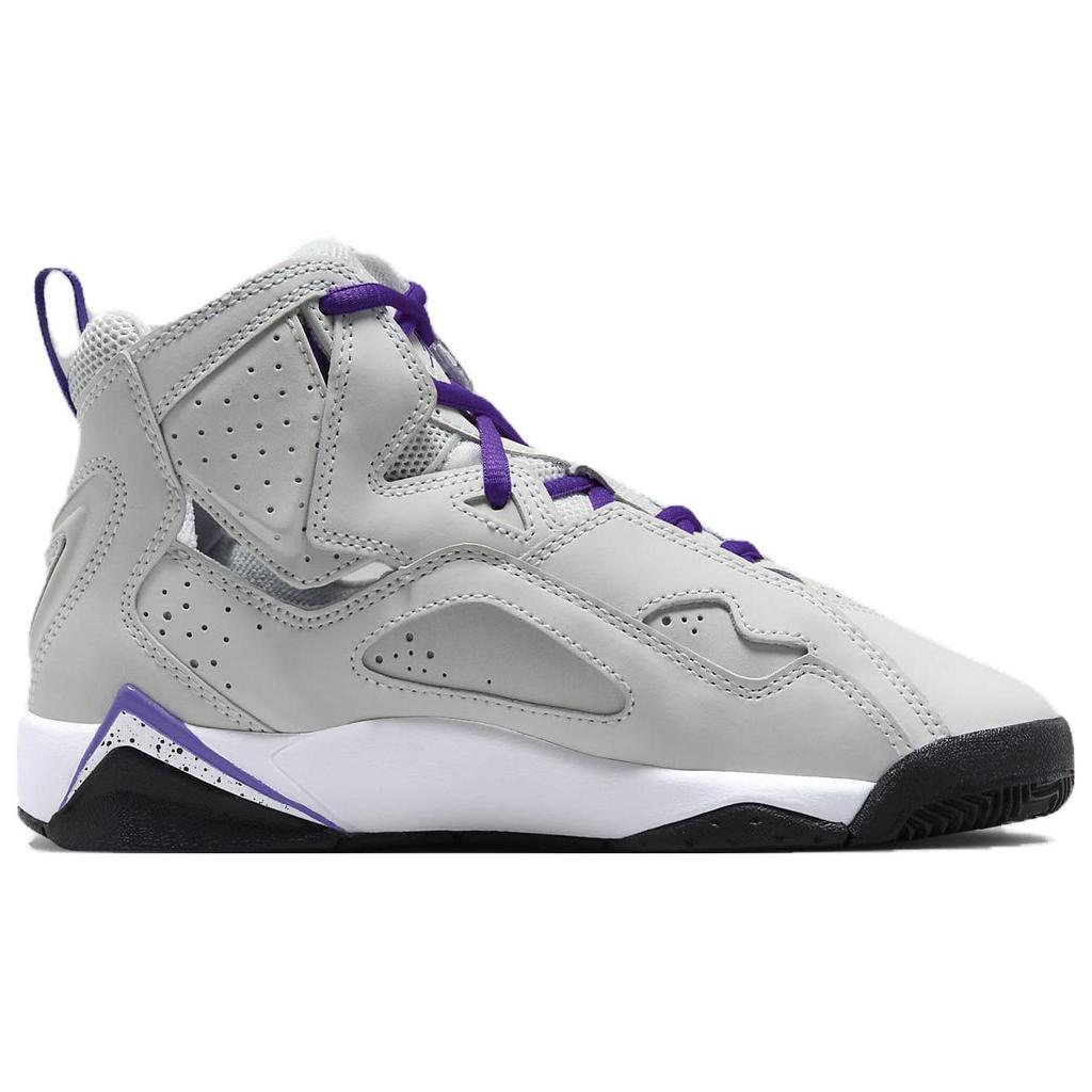 Air Jordan True Flight GS Base Grey Purple Venom Kids Sneakers Light-Base-Grey White Black 343795-052