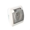 Single socket with grounding IP44 with shutters AGZ1bZE/11a Chord white