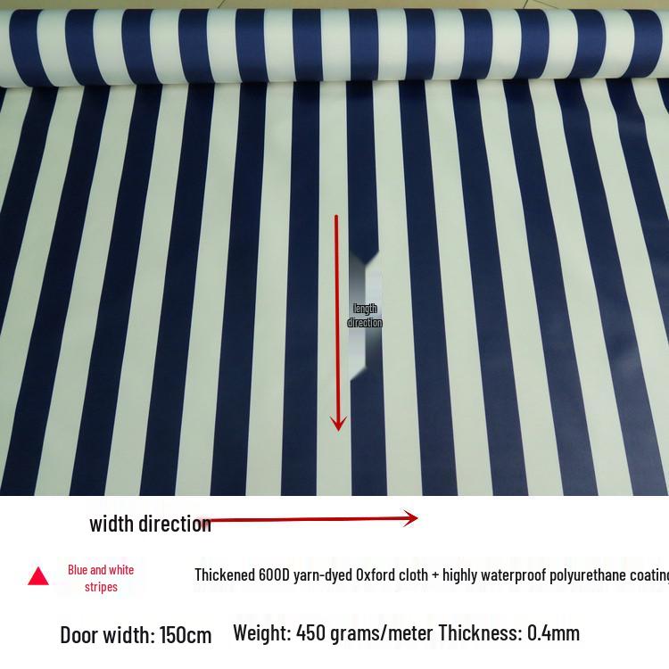 600D Oxford Stripe Waterproof Retractable Canopy Awning