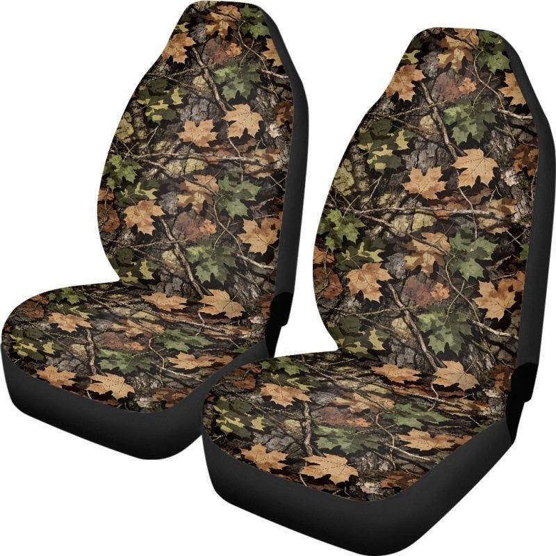 Jungle Camouflage Car Seat Cover, Autumn And Winter Maple Leaf Gm Seat Cover, Support Printing